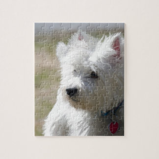 Puzzle Westie en la primavera