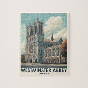 Puzzle Westminster Abbey London Vintage Travel