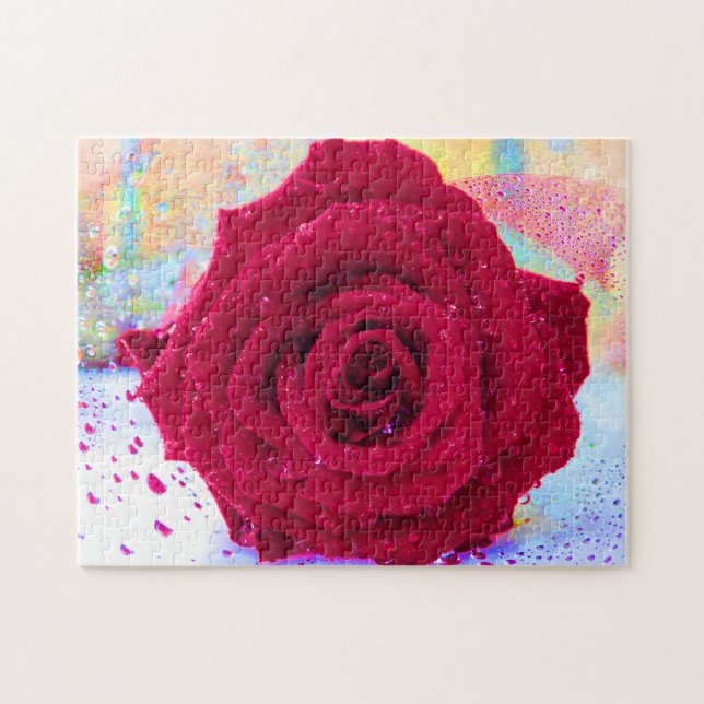 Puzzle WET ROSE 11x14 INCH (Horizontal)