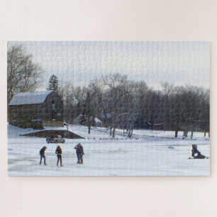 Puzzle Wethersfield Cove en Invierno, Old Wethersfield CT