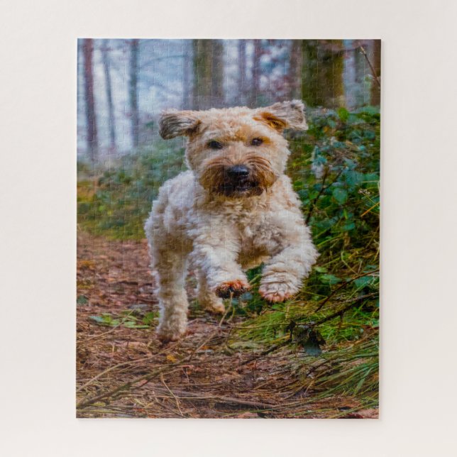 Puzzle Wheaten Terrier Dog Jigsaws. (Vertical)