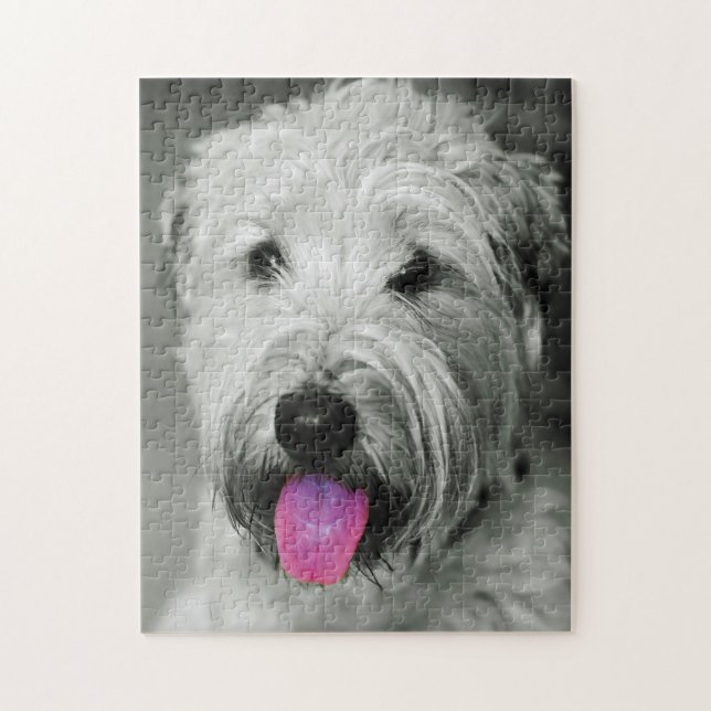 Puzzle Wheaten Terrier Dog Jigsaws. (Vertical)