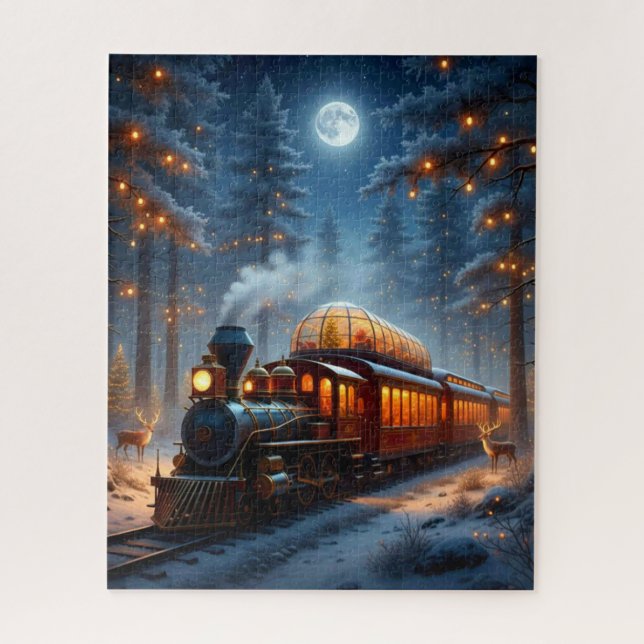 Puzzle Whimsical Christmas Train  (Vertical)
