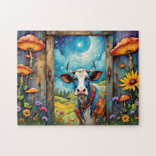 Puzzle Whimsical Cow Dreamscape