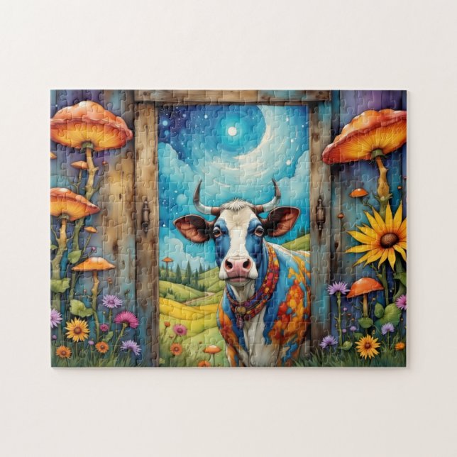 Puzzle Whimsical Cow Dreamscape (Horizontal)