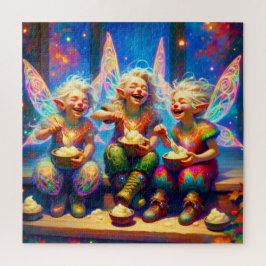 Puzzle Whimsical Fairy Cousins Mashed Potatoes Fun Time