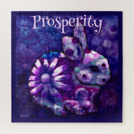 Puzzle Whimsical Floral Bunny Rabbit Personalizado