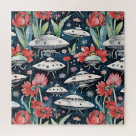 Puzzle Whimsical Flying Saucers y la Marina de las Flores