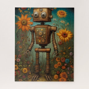 Puzzle Whimsical Garden Robot   Arte digital