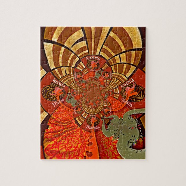 Puzzle Whimsical Heights: hermosa y divertida jirafa afri (Vertical)