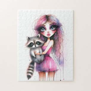 Puzzle Whimsical Raccoon