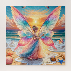 Puzzle Whimsical Sea Fairy at Ocean Sunset