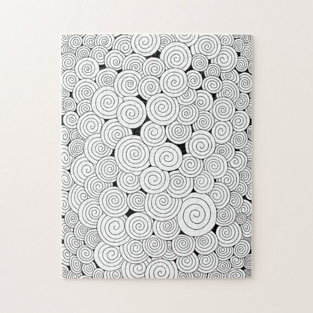 Puzzle Whirl & Wonder – Colorable Note Card (Vertical)