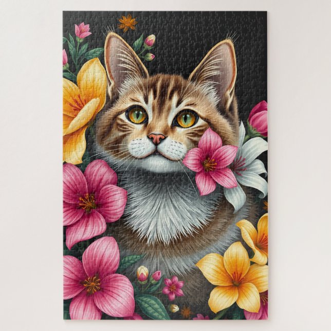 Puzzle Whiskers en Floral Wonderland (Vertical)