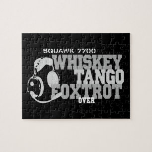 Puzzle Whiskey Tango Foxtrot - Humor de aviación