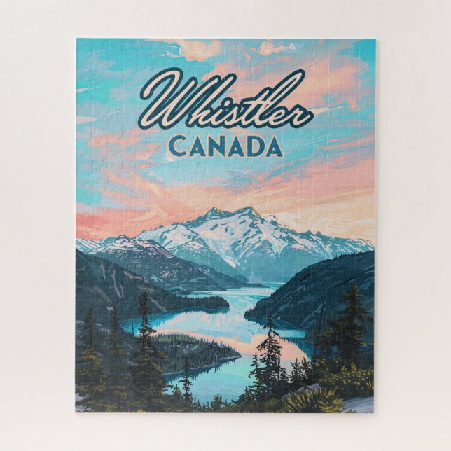 Puzzle Whistler Canada British Columbia Skirre Resort Ret (Vertical)