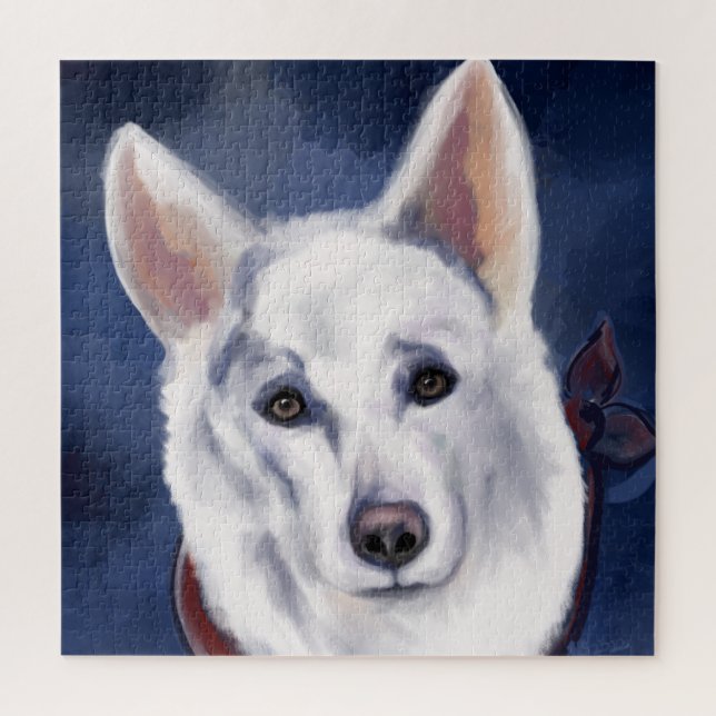PUZZLE WHITE GERMAN SHEPHERD     (Vertical)