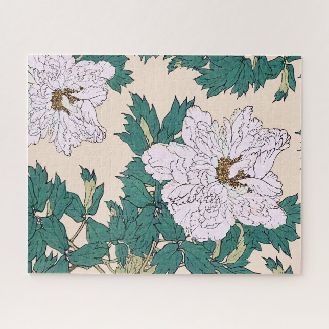 Puzzle White Peonies (Horizontal)