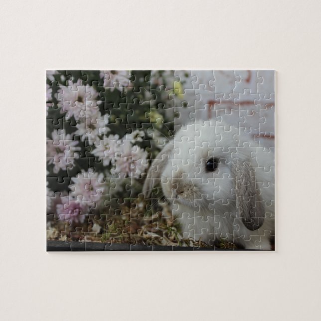 puzzle whites easter bunny (Horizontal)