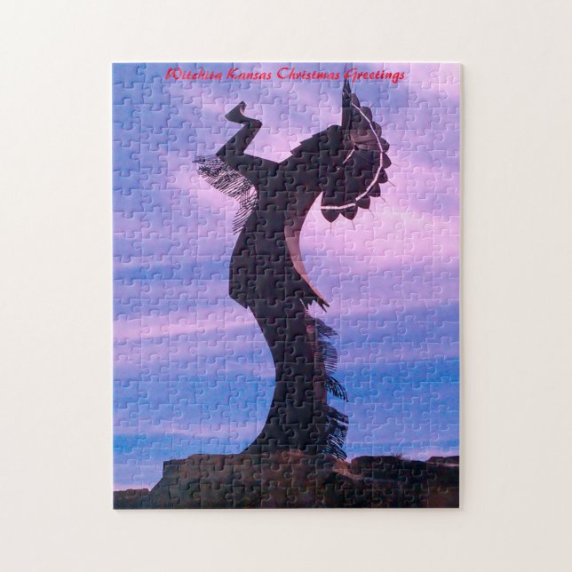 Puzzle Wichita Kansas. Saludos de Navidad (Vertical)
