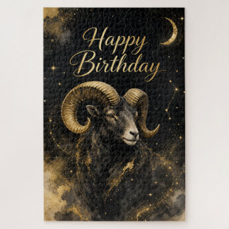 Puzzle Widder Happy Birthday Sternzeichen Design