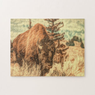 Puzzle Wild Woodland Bison