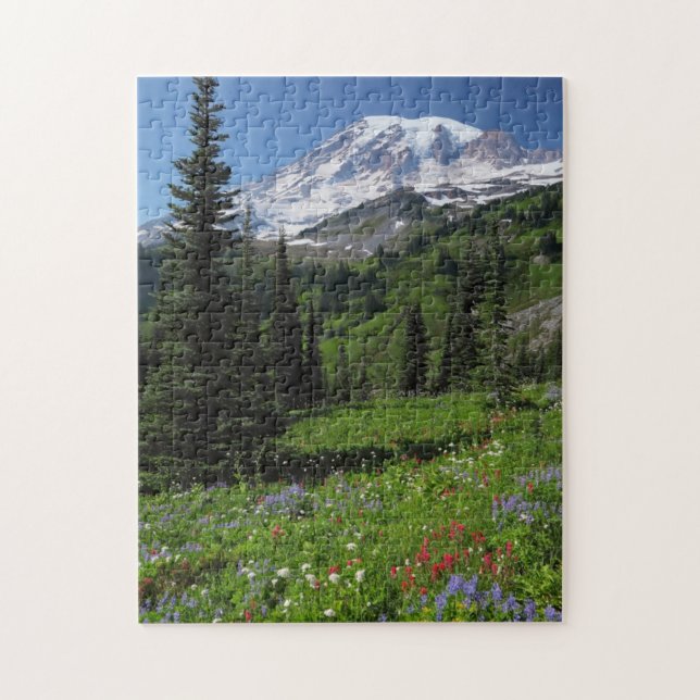Puzzle Wildflowers en el Monte Rainier (Vertical)