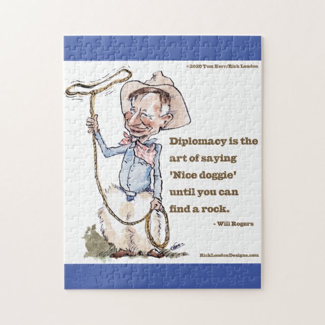 Puzzle Will Rogers y cita (Vertical)