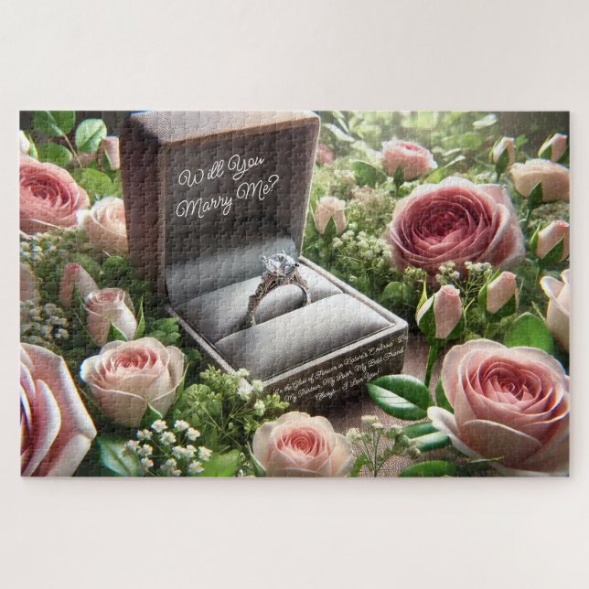 Puzzle Will You Marry Me? Engagement Ring Proposal in a (Horizontal)