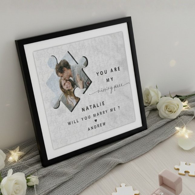 Puzzle Will You Marry Me Proposal Photo Simple Clean (Subido por el creador)