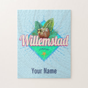 Puzzle Willemstad Curacao Vacation Vintage Caribbean Lugg