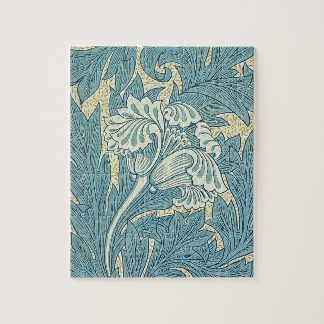 Puzzle William Morris Classic Tulip Blue Floral (Vertical)