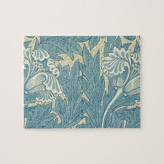 Puzzle William Morris Classic Tulip Blue Floral (Horizontal)