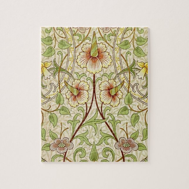 Puzzle William Morris Daffodil Classic Flower Wallpaper (Vertical)