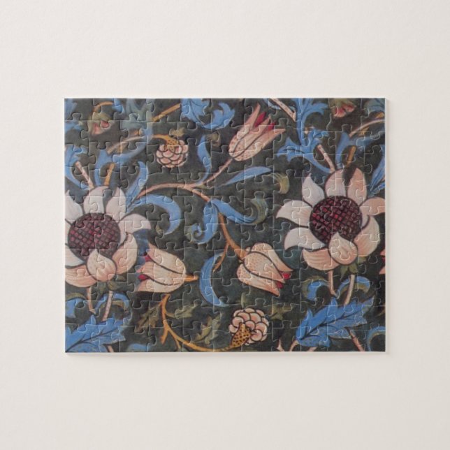 Puzzle William Morris Evenlode Arte Textil Floral (Horizontal)
