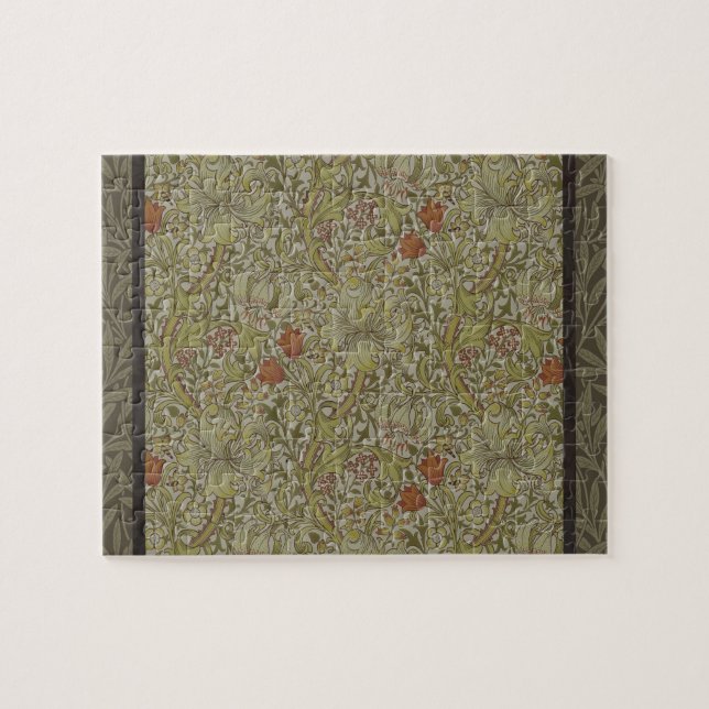 Puzzle William Morris Floral lily sauce diseño de impresi (Horizontal)