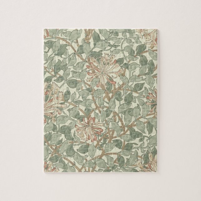Puzzle William Morris Honeysuckle Flower Wallpaper (Vertical)