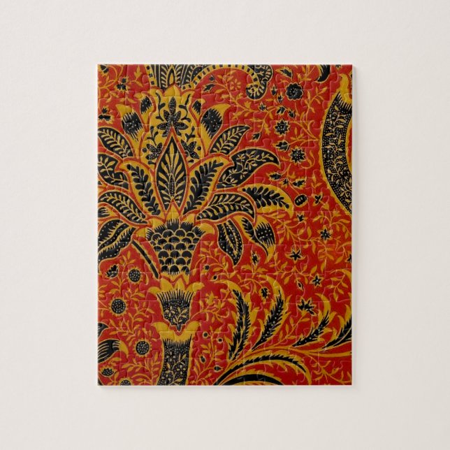 Puzzle William Morris India Red Floral (Vertical)