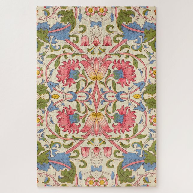 Puzzle William Morris Lodden Patrón Floral Pastel  (Vertical)