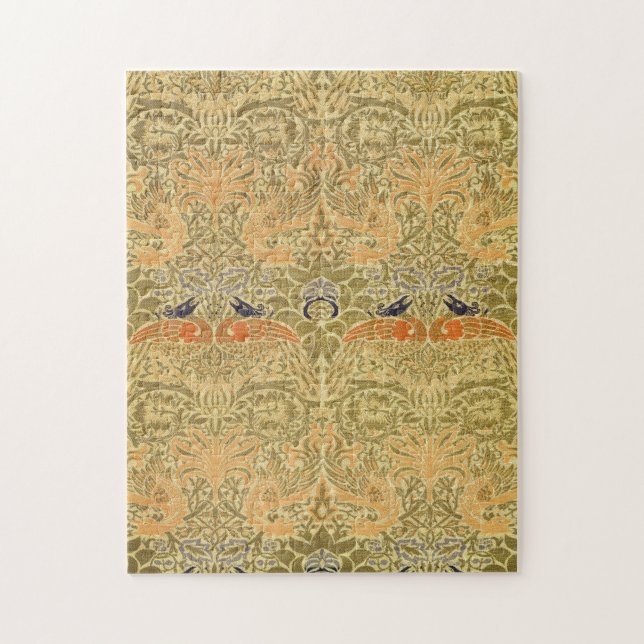 Puzzle William Morris Peacock & Dragon Arts & Crafts (Vertical)