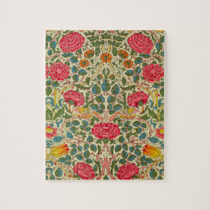 Puzzle William Morris Rosa Floral Chintz Pink