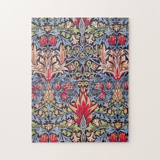 Puzzle William Morris Snakeshead Art Nouveau floral (Vertical)