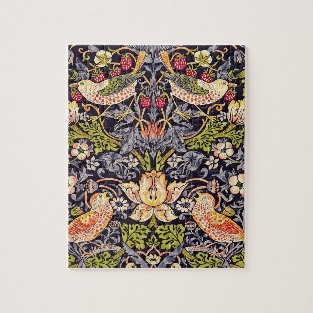 Puzzle William Morris Strawberry Thief Floral Art Nouveau (Vertical)