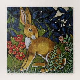 Puzzle William Morris Style Rabbit Hare Woodland Animal