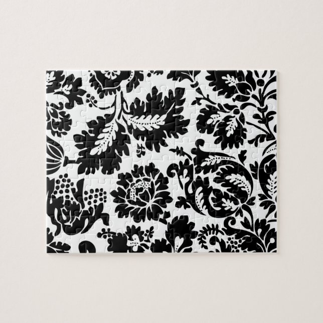 Puzzle William Morris Venetian Floral Blanca Negra (Horizontal)