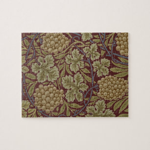 Puzzle William Morris Vine Grape Red Green Art