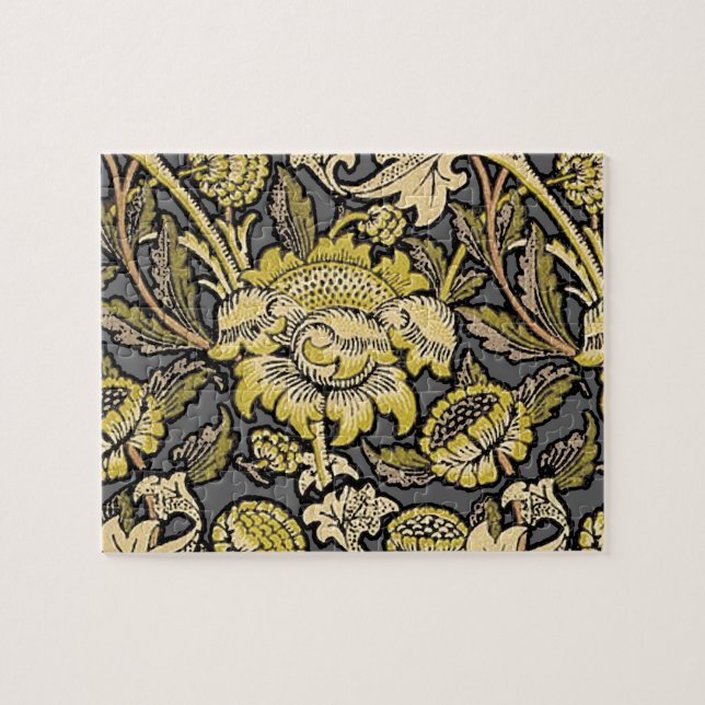 Puzzle William Morris Wey Floral Wallpaper (Horizontal)