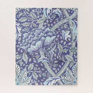 Puzzle William Morris Windrush patrón floral azul