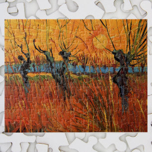 Puzzle Willows at Sunset de Vincent van Gogh