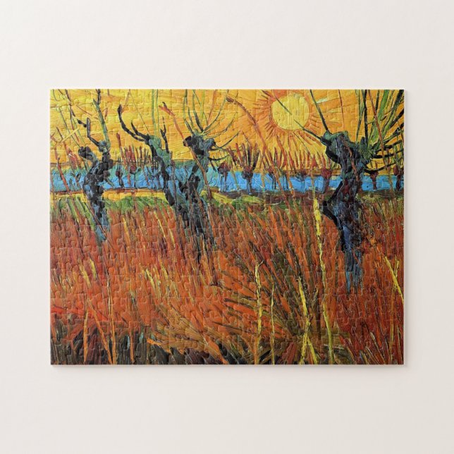 Puzzle Willows at Sunset, Vincent van Gogh (Horizontal)
